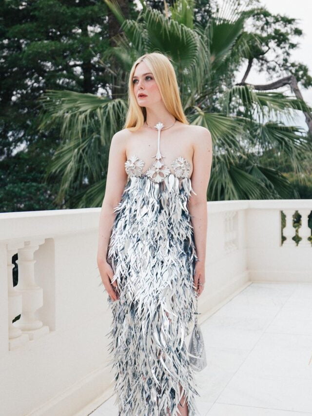 Elle Fanning’s Dazzling Cannes Dress with Silver Nipple Pasties